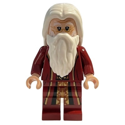 hp354 Albus Dumbledore - Dark Red Robe, White Hair, Plain Arms