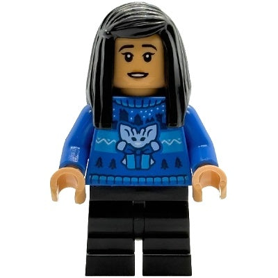hp590 Cho Chang - Blue Holiday Sweater, Black Medium Legs