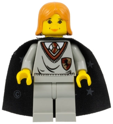 hp030 Ginny Weasley - Gryffindor Shield Torso, Light Gray Legs, Black Cape with Stars