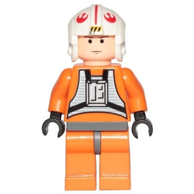 sw0090 Luke Skywalker - Light Nougat, X-WING Pilot Suit, Simple Torso and Helmet