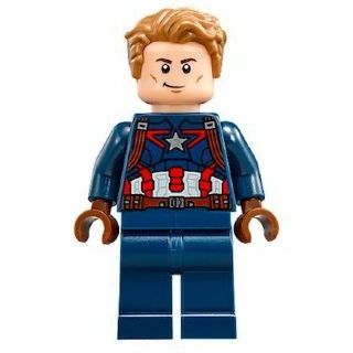 sh0264 Captain America - Dark Blue Suit, Reddish Brown Hands, Hair, Dark Brown Eyebrows