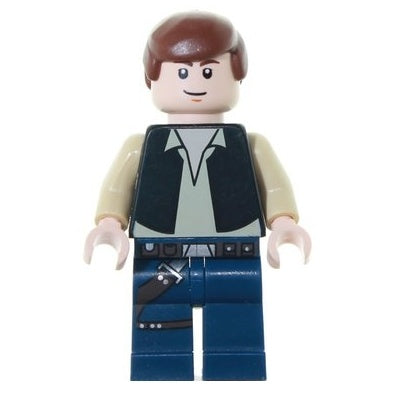 sw0334 Han Solo, Black Vest, Dark Blue Legs, Eyes with Pupils