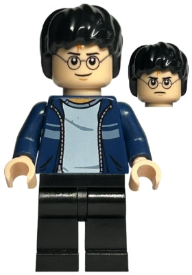 hp087 Harry Potter - Dark Blue Open Jacket with Stripe, Black Legs