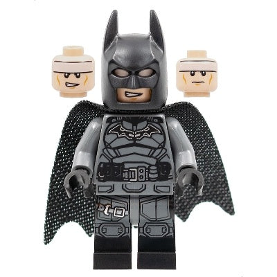 sh0786 Batman - Dark Bluish Gray Suit, Black Belt, Black Hands, Spongy Cape with 1 Hole, Black Boots