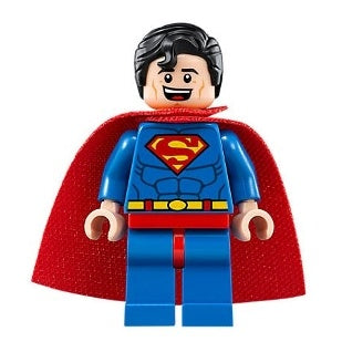 sh0463 Superman - Blue Suit, Spongy Cape, Hair with Front Curl, Open Mouth Smile/Sheepish Grin
