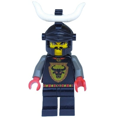 cas046 Knights Kingdom I - Cedric the Bull (Robber Chief), Black Dragon Helmet, Horns