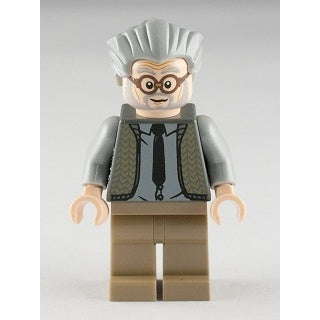 hp128 Ernie Prang - Dark Bluish Gray Vest Knit, Light Bluish Gray Hair