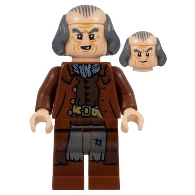 hp353 Argus Filch - Bald on Top, Reddish Brown Jacket, Printed Legs